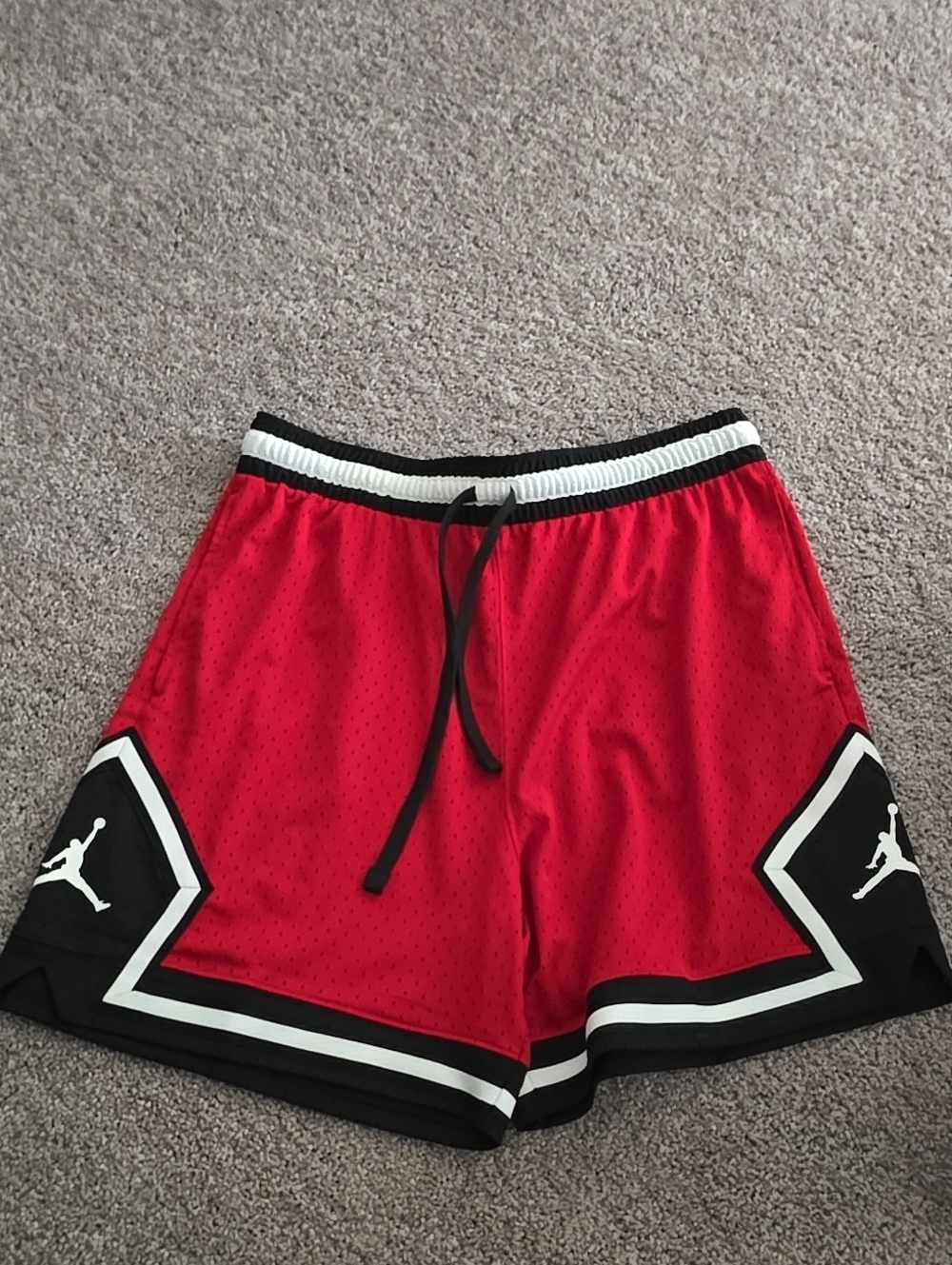 Red Men’s Athletic Basketball Shorts with Logo
